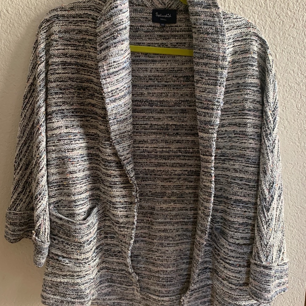 Splendid Anthropologie Boucle boyfriend blazer